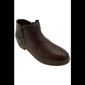 SoftWalk Women's Rubi Ankle Boot Dark Brown/Croco - Wide